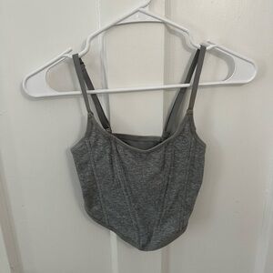 Gray crop top